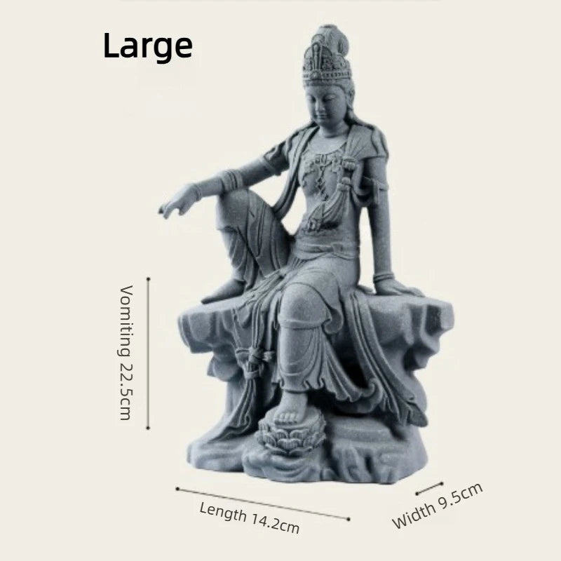 Guanyin Staty Hemdekor – Andlig Lugn Skulptur Vardagsrum & Meditation
