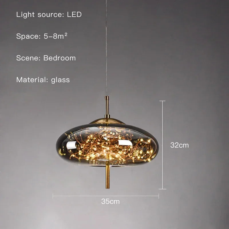 Vintage Glas Hänglampa LED – Restaurant, Bar & Matsal