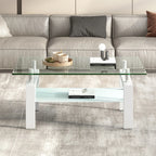 Soffbord Tempererat Glas – Vit, Modern