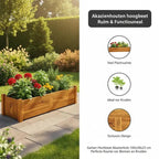 Upphöjd Odlingslåda Massivt Trä 100×30×25 cm – Balkong, Altan & Trädgård
