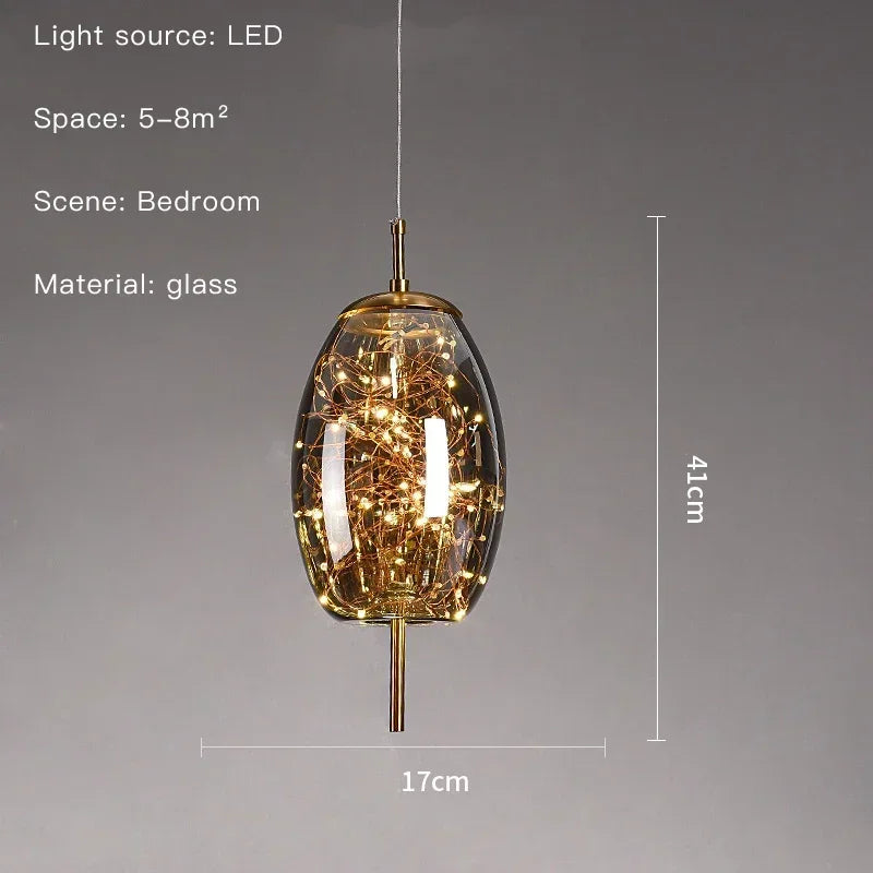Vintage Glas Hänglampa LED – Restaurant, Bar & Matsal