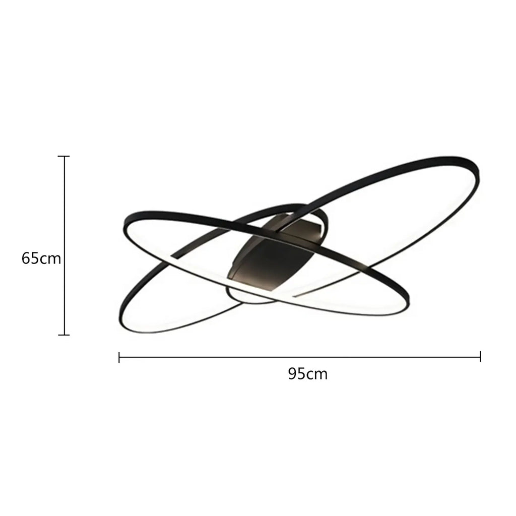 Geometrisk LED Taklampa Svart 40W – 3 Färger Dimbar