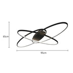 Geometrisk LED Taklampa Svart 40W – 3 Färger Dimbar