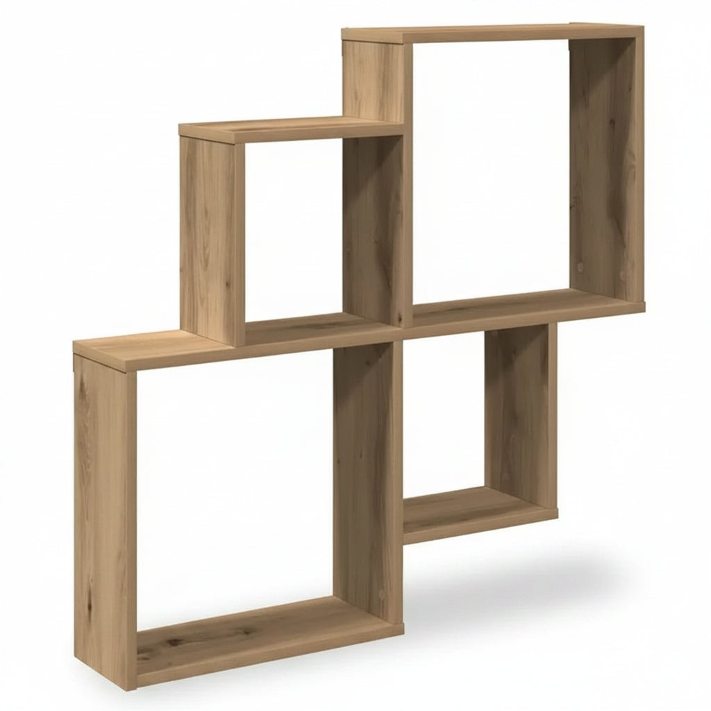 Kubisk Väggshylla Modulär – Modernt Öppet Hyllsystem MDF Flexibel Design