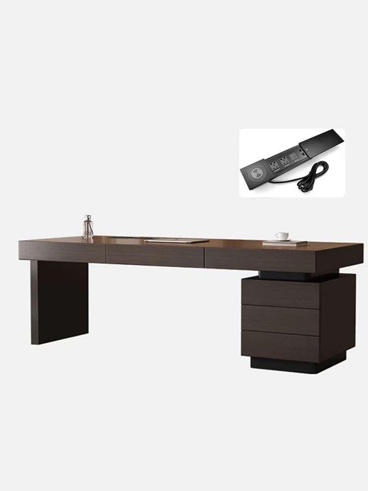 Executive Hutch Skrivbord – Förvaring & Eluttag