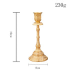 2-Pack Guld & Silver Ljusstake Europeisk – Bröllop Metallantik Bordsdekor