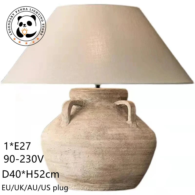 Nordisk Wabi-Sabi Retro Bordslampa – Handgjord Hotell