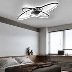 Geometrisk LED Taklampa Svart 40W – 3 Färger Dimbar