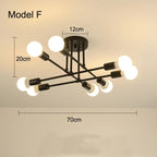 Nordisk Minimalist Hänglampa LED – Svart & Guld
