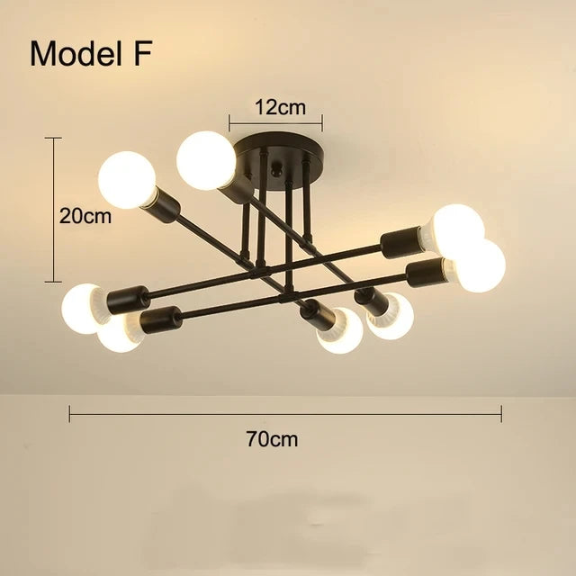 Nordisk Minimalist Hänglampa LED – Svart & Guld