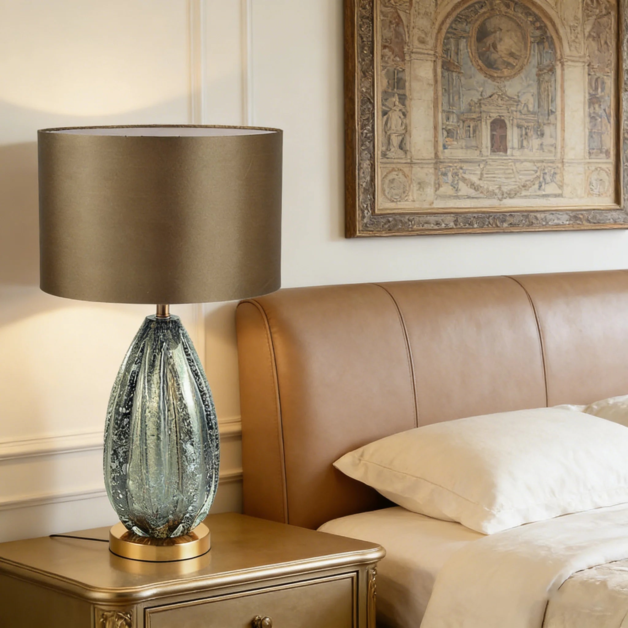Kreativ Glasbordslampa Grön – Lyxig Hotell & Villa E27