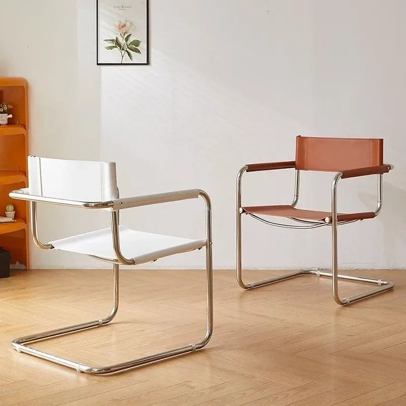 Loungestol i Bauhaus-stil – Krom & Läder