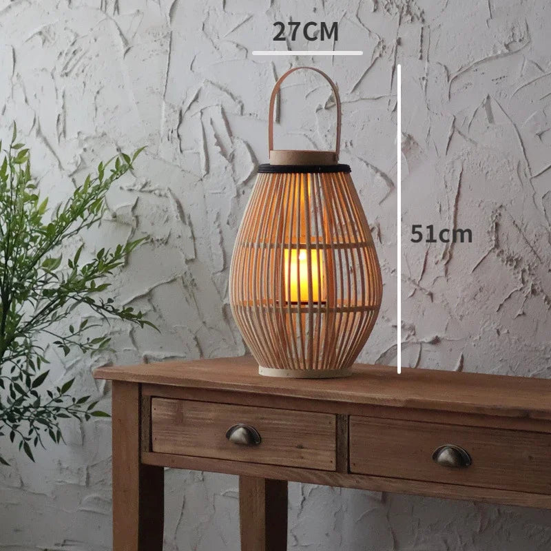 Vintage Bambu Lykta – Trädgård & Heminredning
