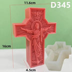 Påskformad Doftljussilikonform – Jesus & Kanin Resin Gjutform Hantverk