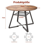 Retro Runt Matbord 120 cm – Metallben, Kök & Matsal