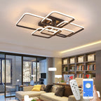 Modern LED Takkrona Svart/Vit – Dimbar 3-6 Huvud