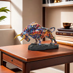 Brons Tjurskulptur Wall Street-Inspirerad – Resin Välståndssymbol Kontor
