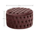 Rund Sittpuff i Sammet – Fotpall & Sittpall