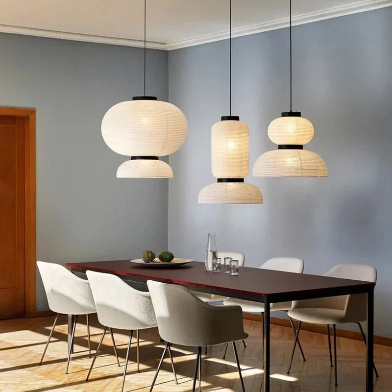 Wabi-Sabi Taklampa Rispapper – Japansk Hänglampa LED