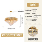 Lyxig Kristallkrona – Modern LED Taklampa Vardagsrum