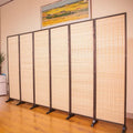 Vävd Bambu Rumsavdelare 6 Paneler – Vikbar Kafé & Hem Partition Boho