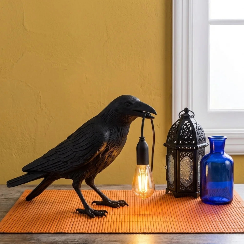 Lyckofågel Bordslampa Resin – Modern Animal Design