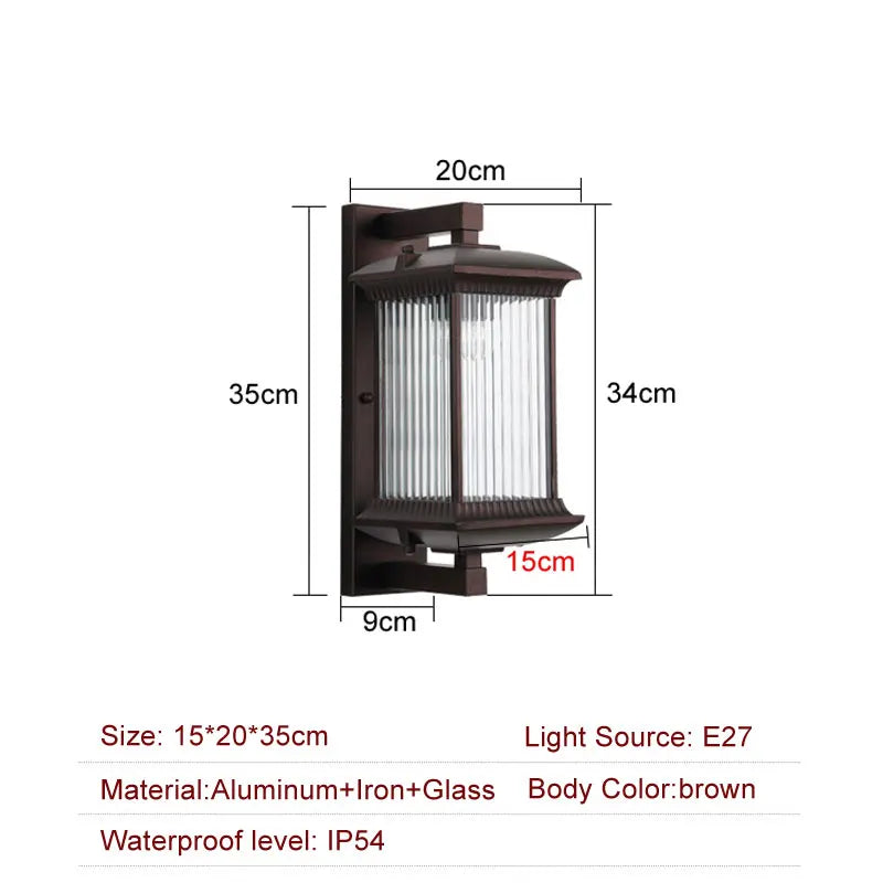 Metall Utomhus Vägglampa – Hotell, Villa & Stor Veranda