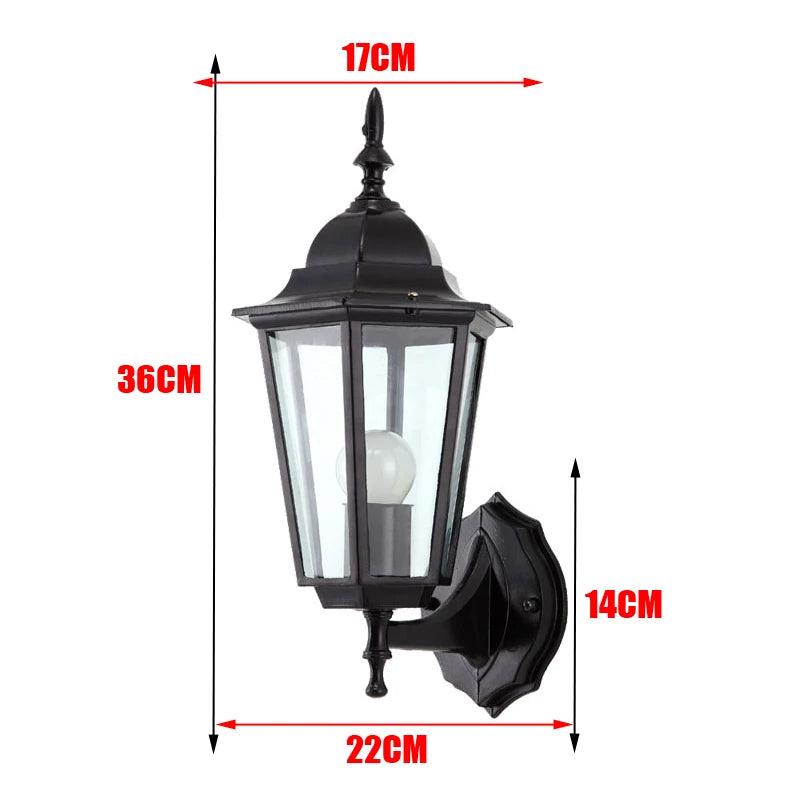 Europeisk Retro Utomhus Vägglampa – Balkong & Trädgård