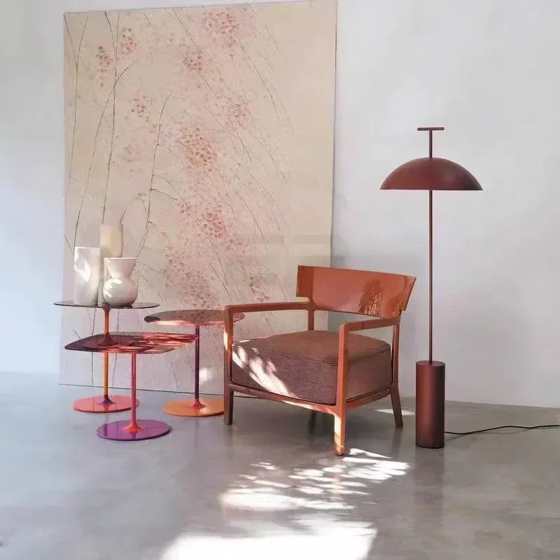 Modern Minimalist Svampgolvlampa – Svart & Röd LED E27