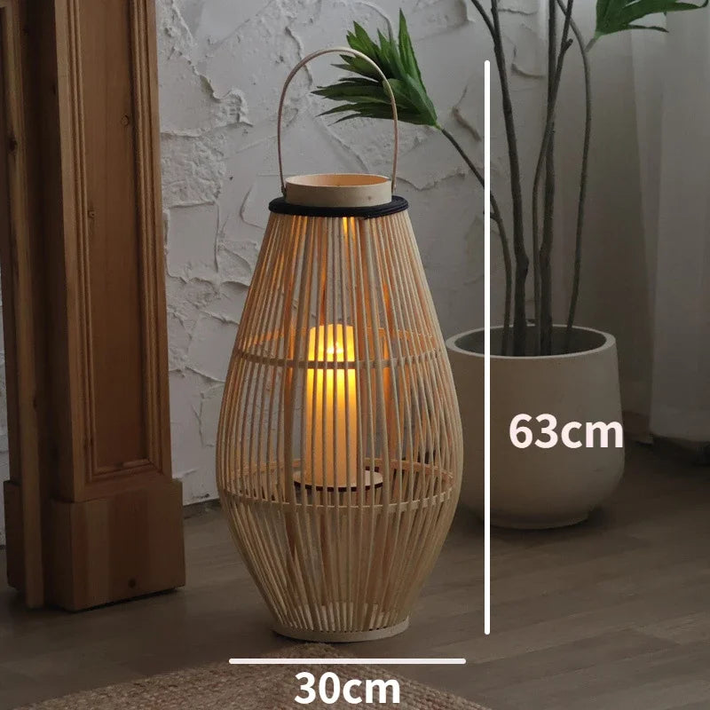 Vintage Bambu Lykta – Trädgård & Heminredning