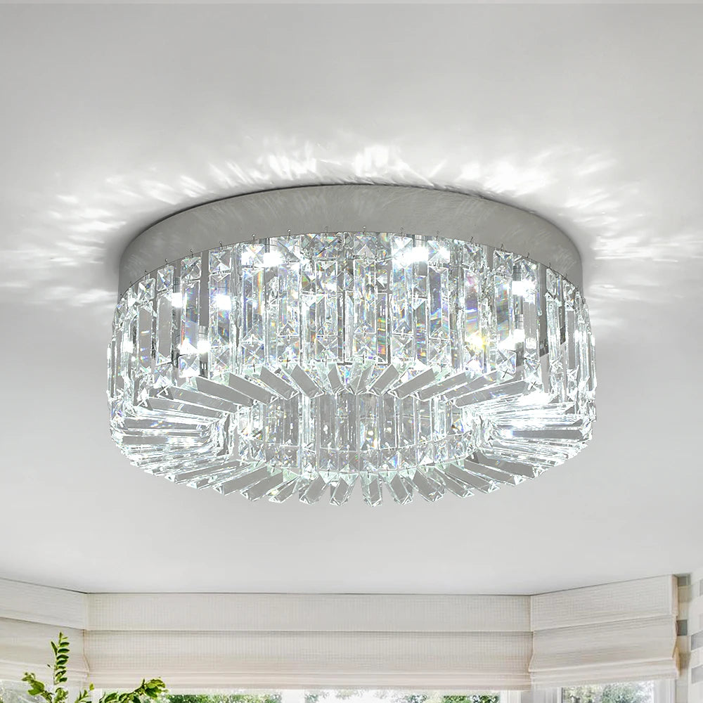 Kristall Takkrona Guld 40-50 cm – Lyxig Modern LED