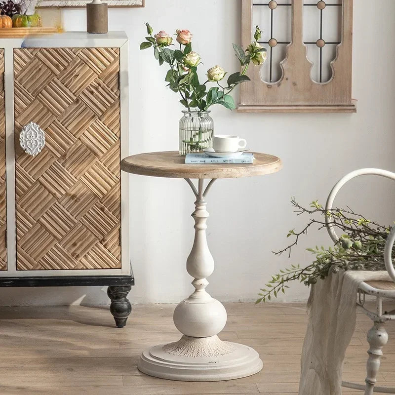 Litet Soffbord Vintage – Runt Trä