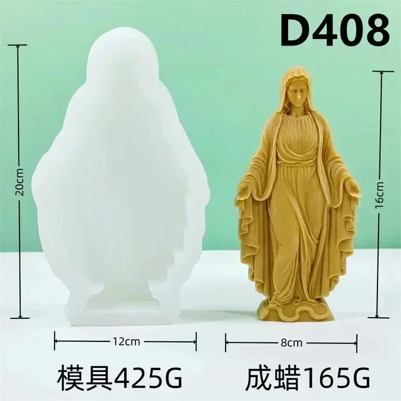 Påskformad Doftljussilikonform – Jesus & Kanin Resin Gjutform Hantverk