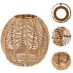 Boho Wickerlampskärm 15 cm Papperslina – E27/E26 Hänglampa Dekorativ