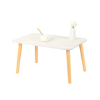 Litet Soffbord 60x40 cm – Svart/Vit/Trä