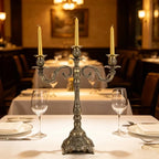 Brons Metallljusstake Restaurant & Bröllop – Dekorativt Bordsornament