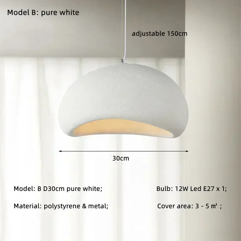 Handgjord Wabi-Sabi Hänglampa LED – Restaurant & Köksö