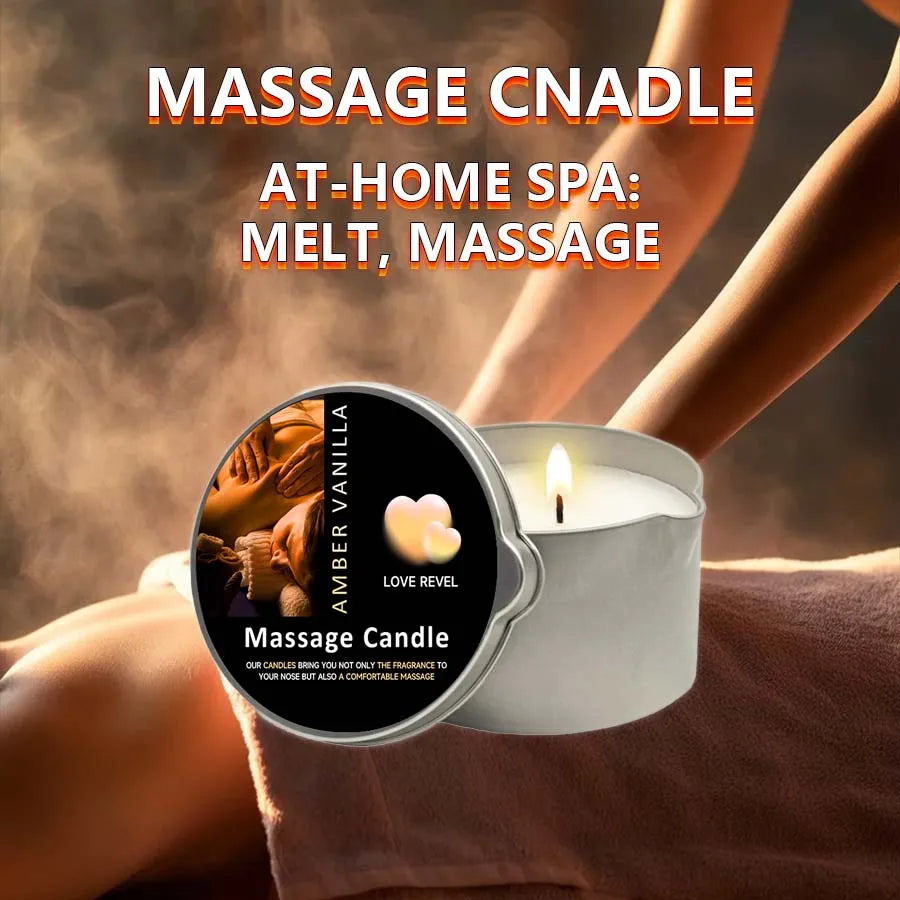 Massageolja Doftljus Amber & Vanilj 60ml – Sojvax Fuktgivande Jul Present