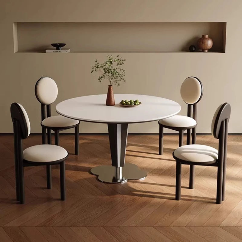 Runt Matbord Stenslab 80-130 cm – Lyxig Minimalistisk