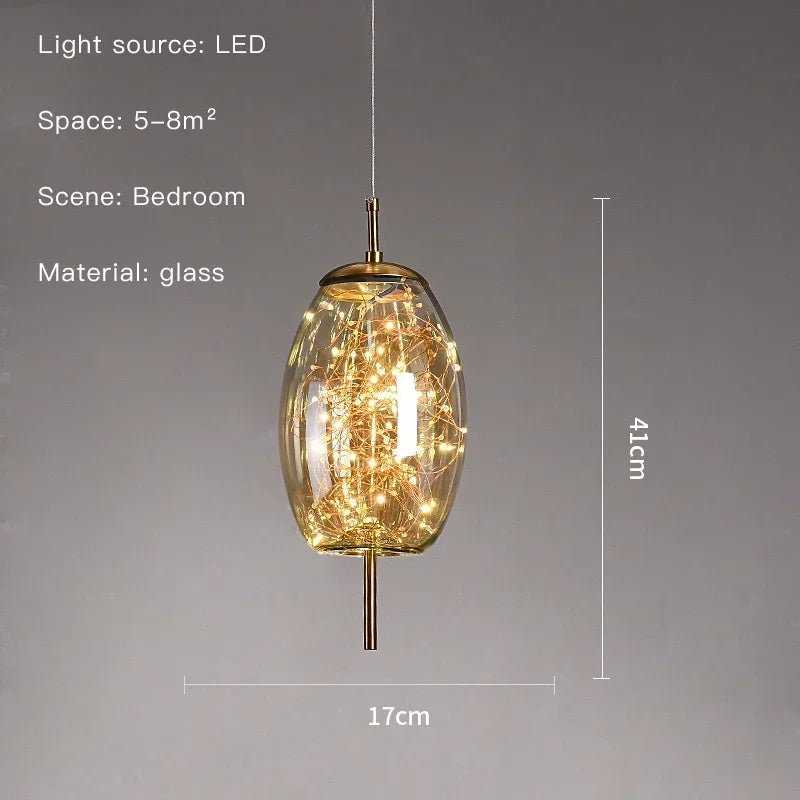 Vintage Glas Hänglampa LED – Restaurant, Bar & Matsal