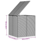 Utomhus Trädgårdskuddsbox 100×97,5×104 cm Rattan-look – Brun Patio & Balkong