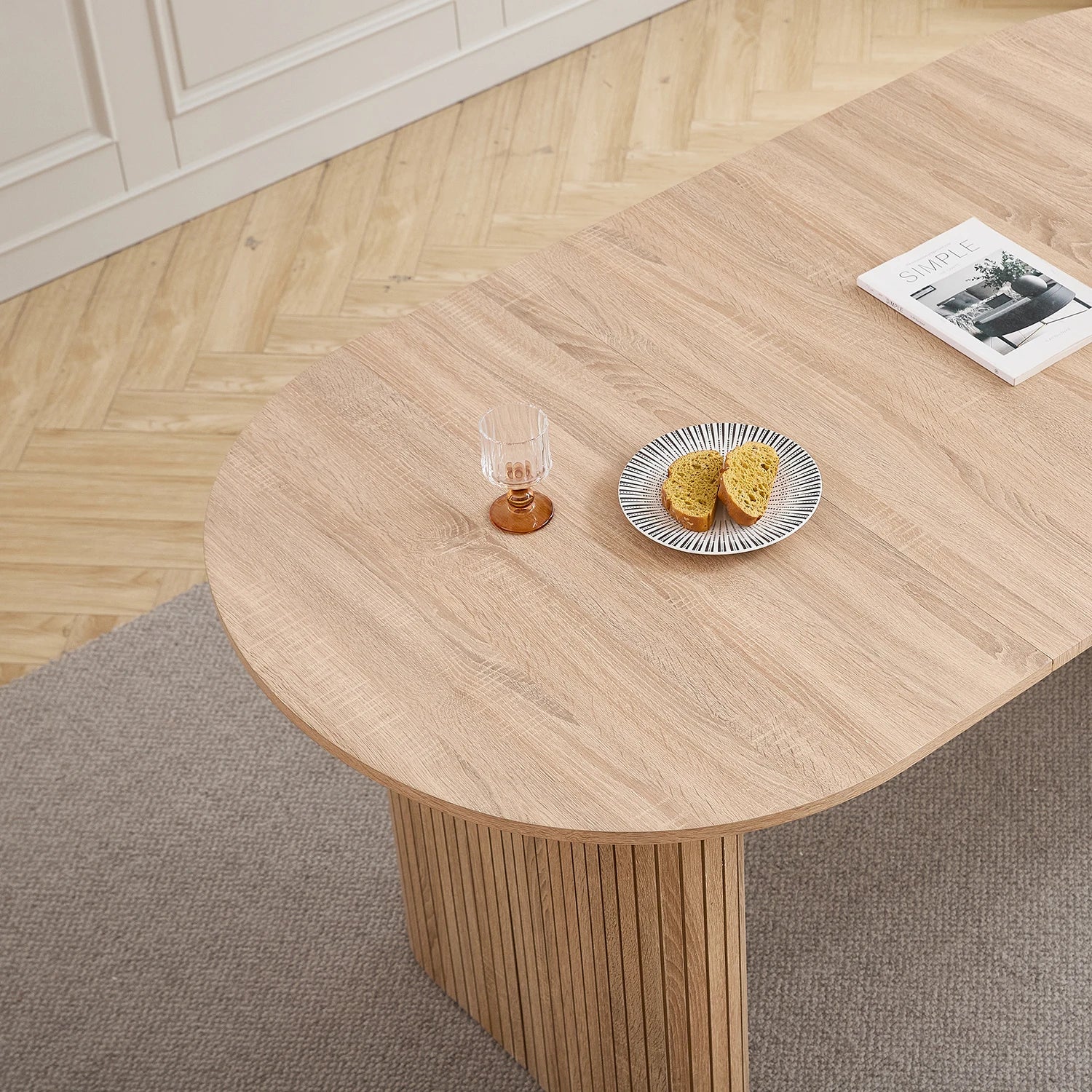 Matbord Ovalt 180x90 cm – Massivt Trä