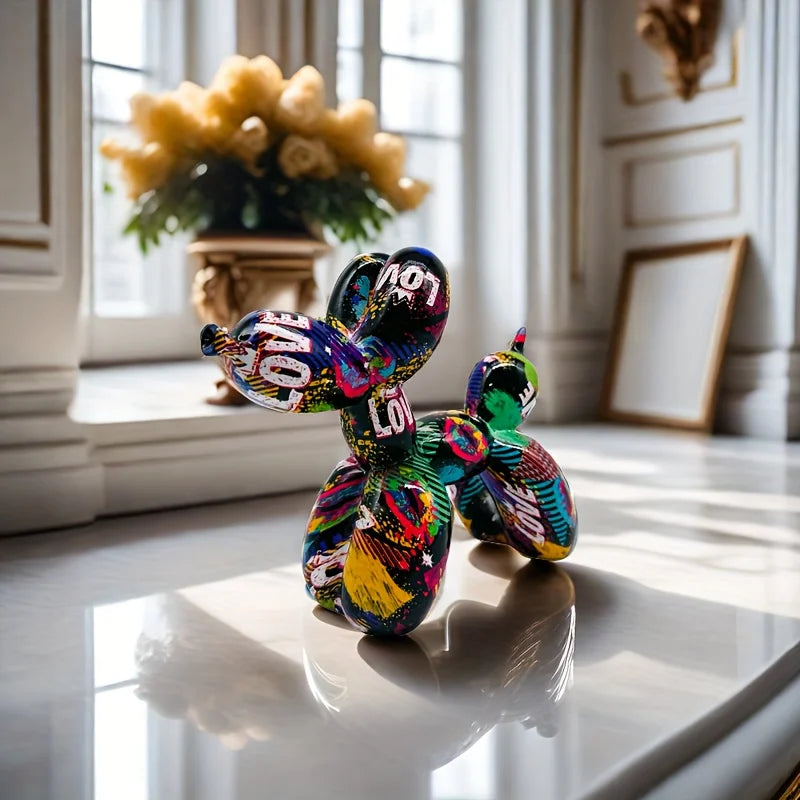 LOVE Ballonghund Resin Staty Hip-Hop – Alla Hjärtans Dag & Mors Dag Present