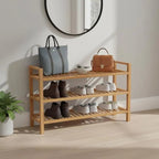 Skohylla 3 Hyllplan Massiv Ek 100×27×60 cm – Rustik Entré & Hall