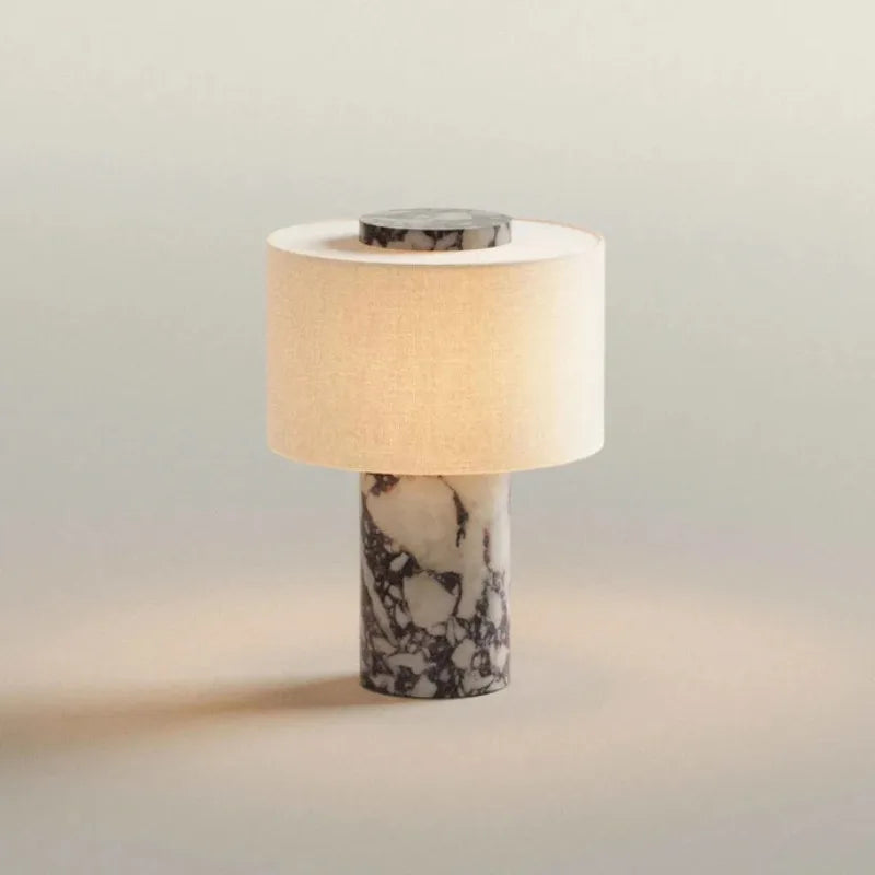 Marmor Bordslampa Touch – Cylinder Vittyg