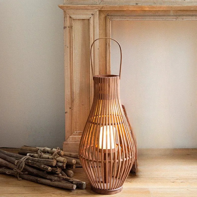 Vintage Bambu Lykta – Trädgård & Heminredning