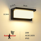 LED Utomhusvägglampa Radarsensor IP65 – Veranda 30W
