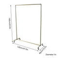 Guld Klädstell 45 kg Rullande 120×40×160 cm – 4 Bromsbara Hjul Butik & Sovrum