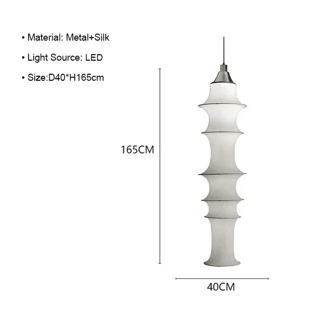 Nordisk Wabi-Sabi Silke Golvlampa – Japansk LED Sovrum & Vardagsrum