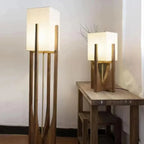 Nordisk Designer Trä Golvlampa – Teahouse & Hotell